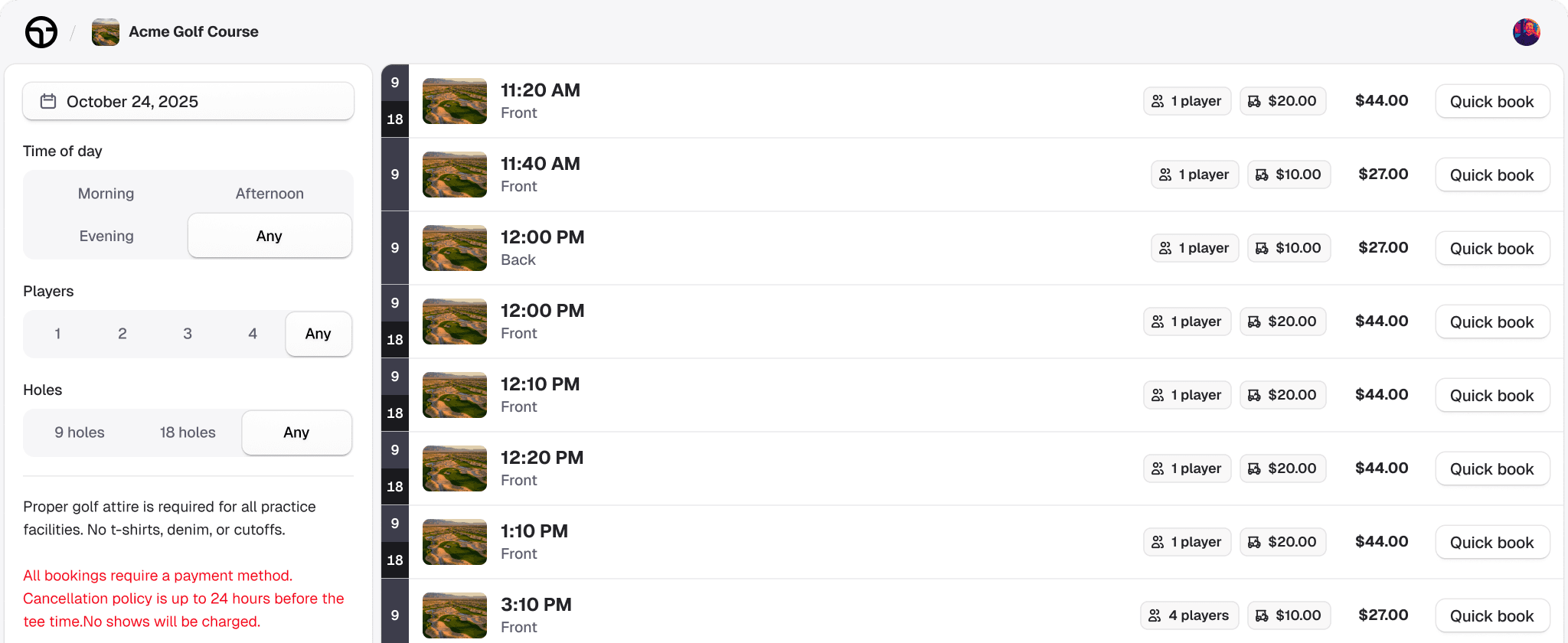 Trutee online booking portal
