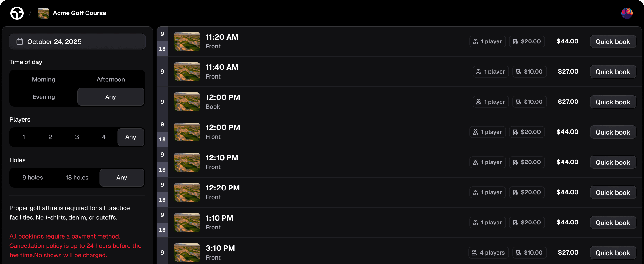 Trutee online booking portal